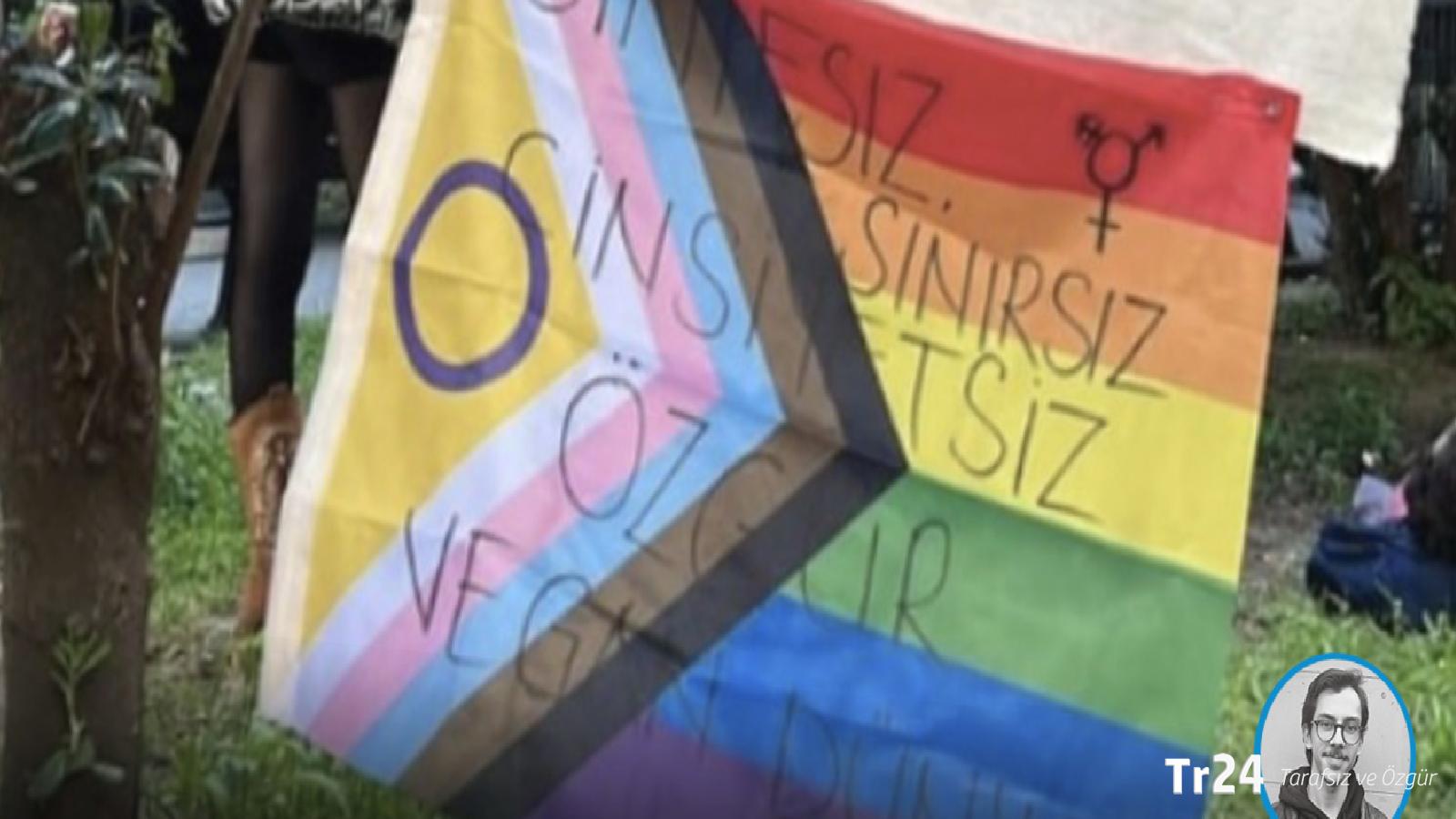 YTÜ’de güvenlikten protestocu öğrencilere sert müdahale | “Elimizdeki LGBTİ+ bayraklarını ‘toplumu rahatsız ediyor’ diyerek zorla aldılar”