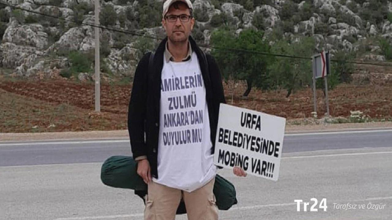 Şanlıurfa Belediyesi’nin engelli personeli, mobbinge karşı başlattığı yürüyüşte Ankara’ya ulaştı