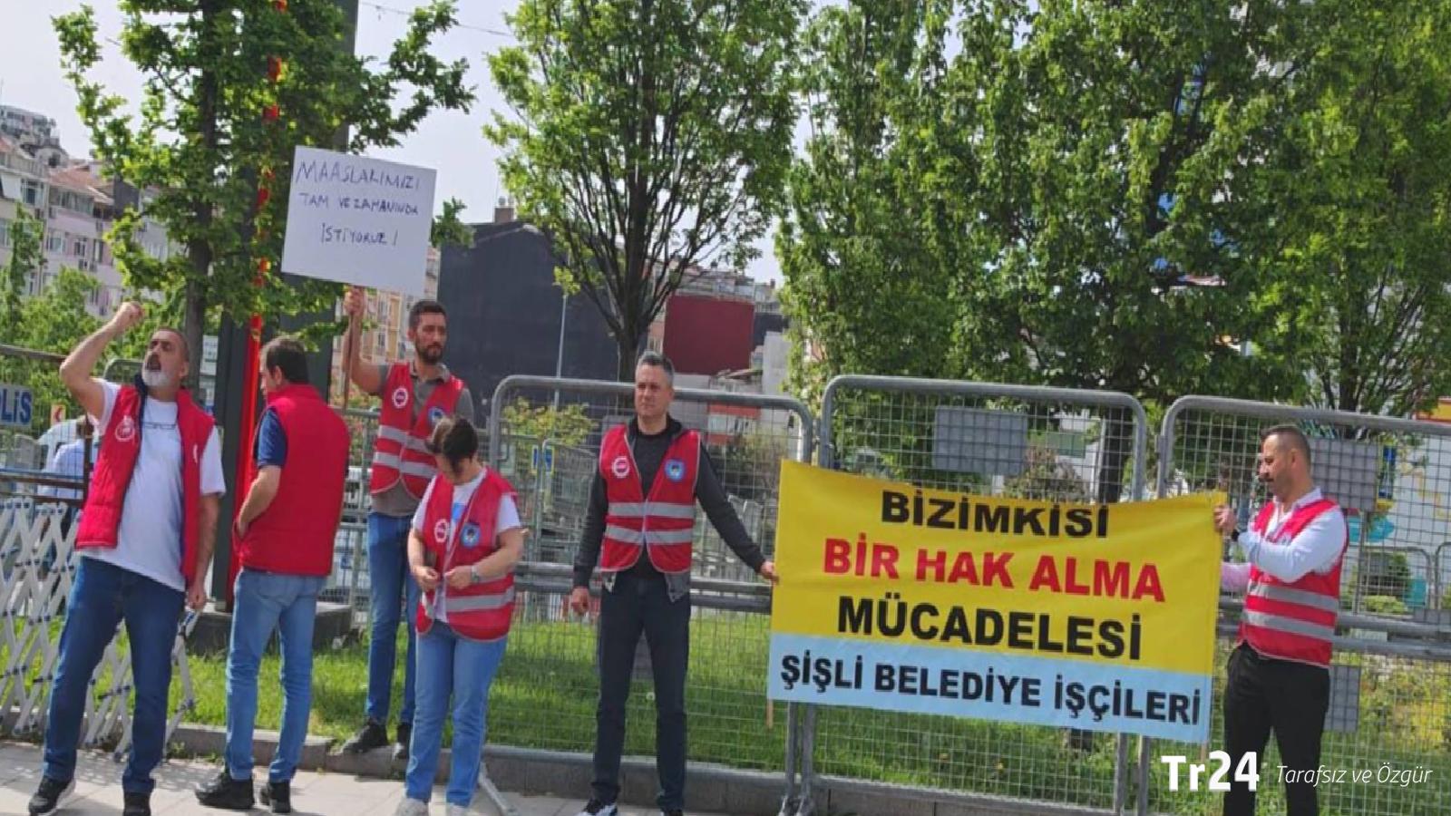 Şişli Belediyesi işçileri maaş gecikmesi nedeniyle eylemde; kayyım yönetimi sendikayla görüşmeyi reddetti