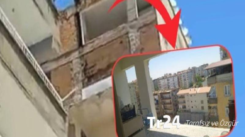 Diyarbakır’da yıkım sırasında zarar gören binada 5 aile yaşamaya devam ediyor