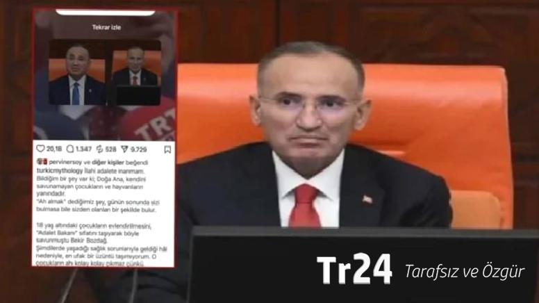 Turizm Bakanı Ersoy’un eşi, Bekir Bozdağ’ın ani kilo kaybıyla ilgili “O çocukların ahı kolay kolay çıkmaz” paylaşımını beğendi