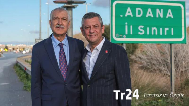 Zeydan Karalar, CHP Genel Başkanı Özgür Özel‘i Adana il sınırında karşıladı