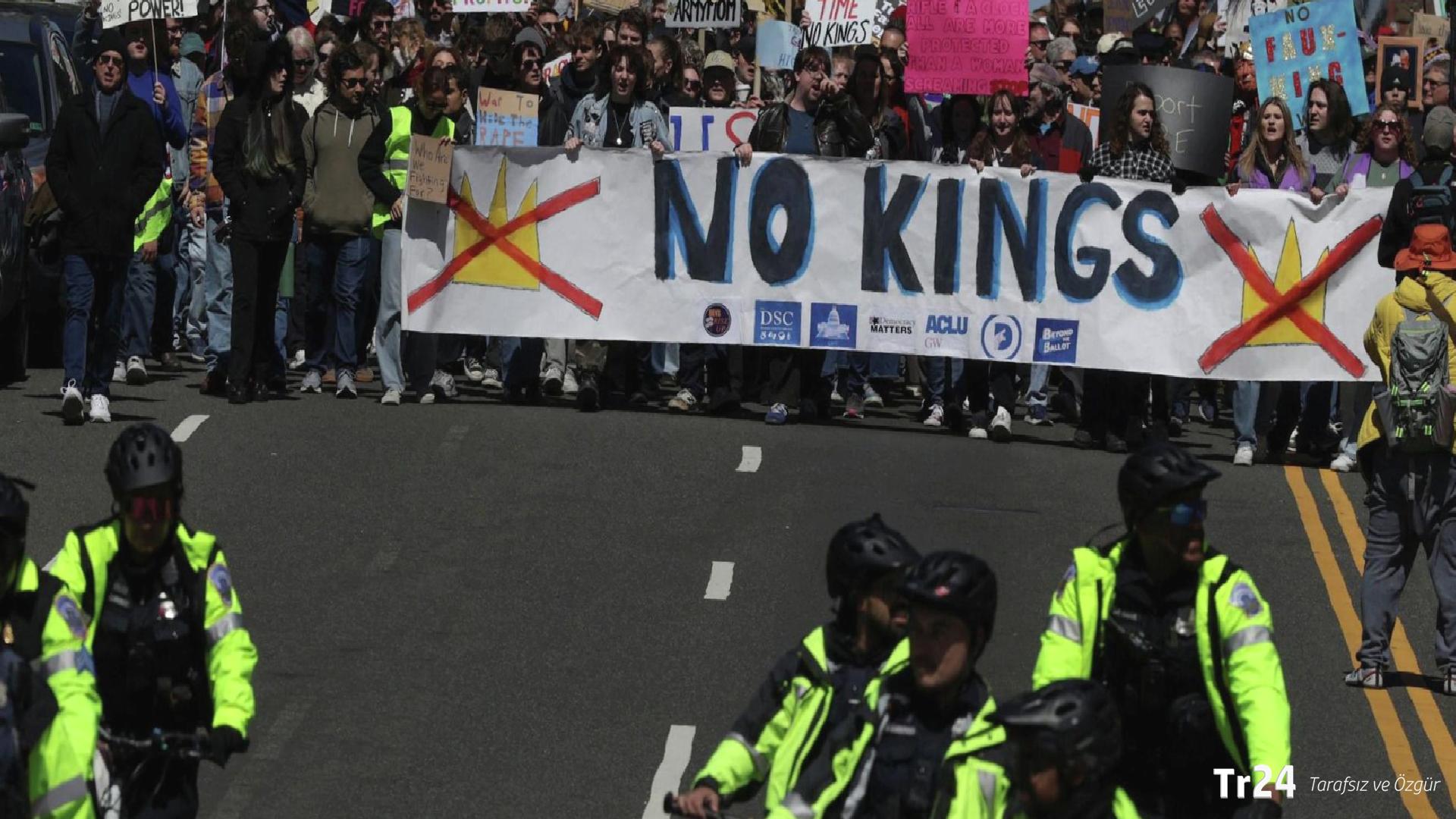 ABD genelinde ‘Krallara Hayır’ protestoları: Trump yönetimine karşı binlerce kişi toplandı