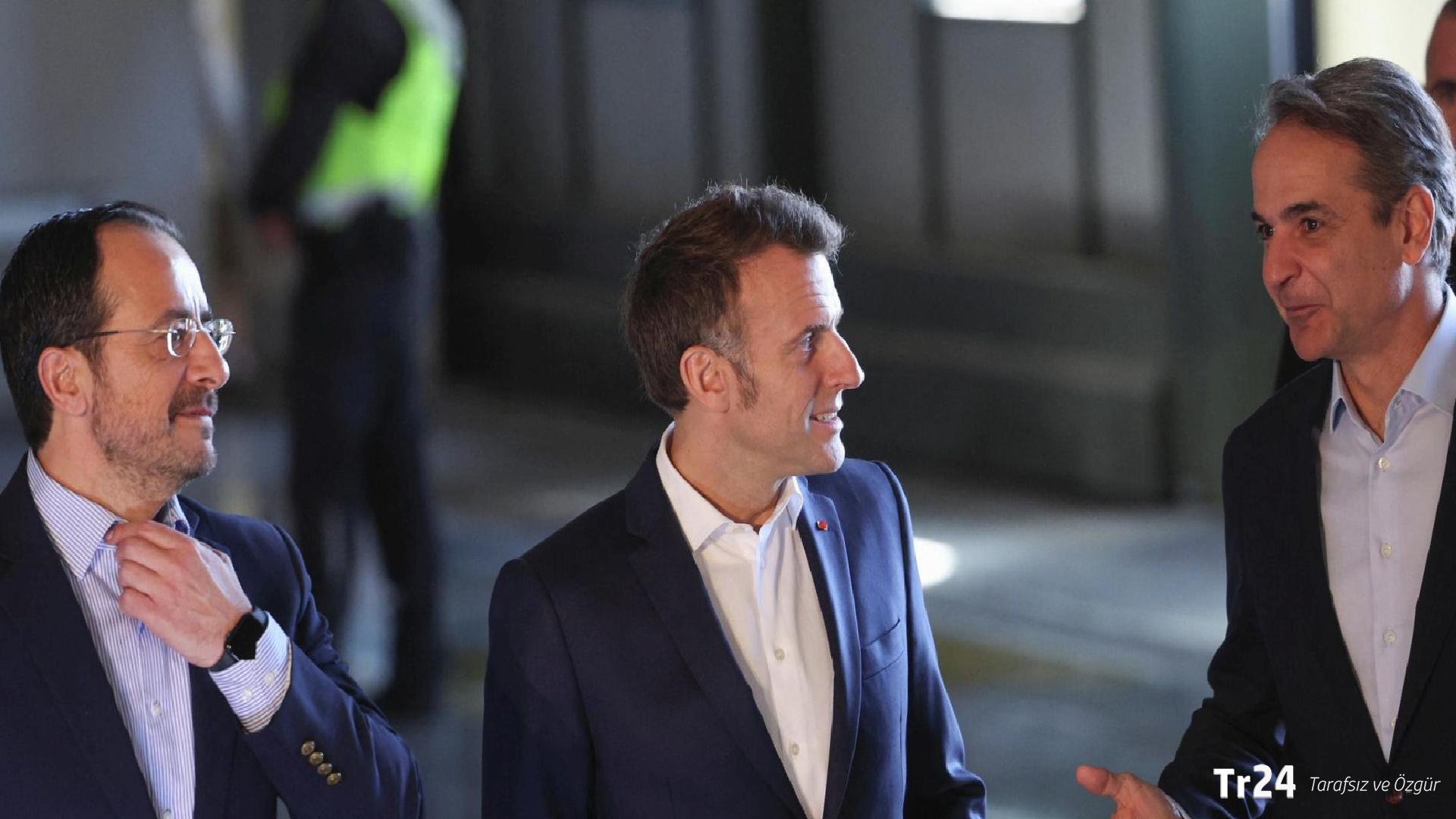 Macron Güney Kıbrıs’ta: Fransa Kızıldeniz’e 2 savaş gemisi gönderiyor
