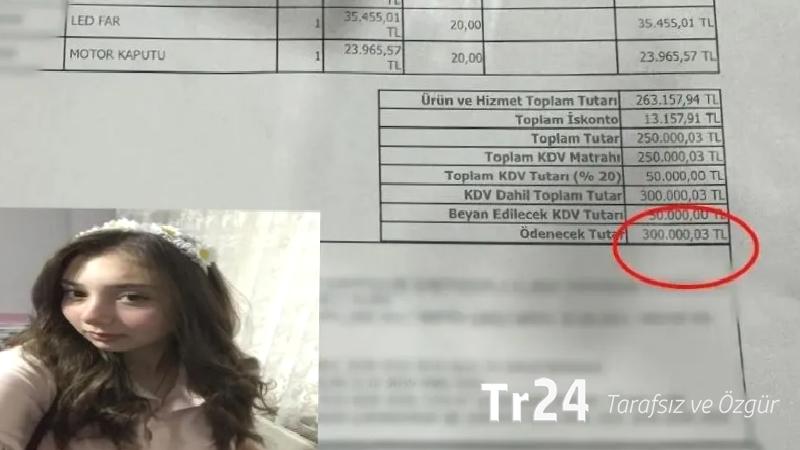 Yaya geçidinden geçerken çarparak öldürdüğü Zeynep Naz Sarıkaya’nın ailesinden kaporta masrafını istedi