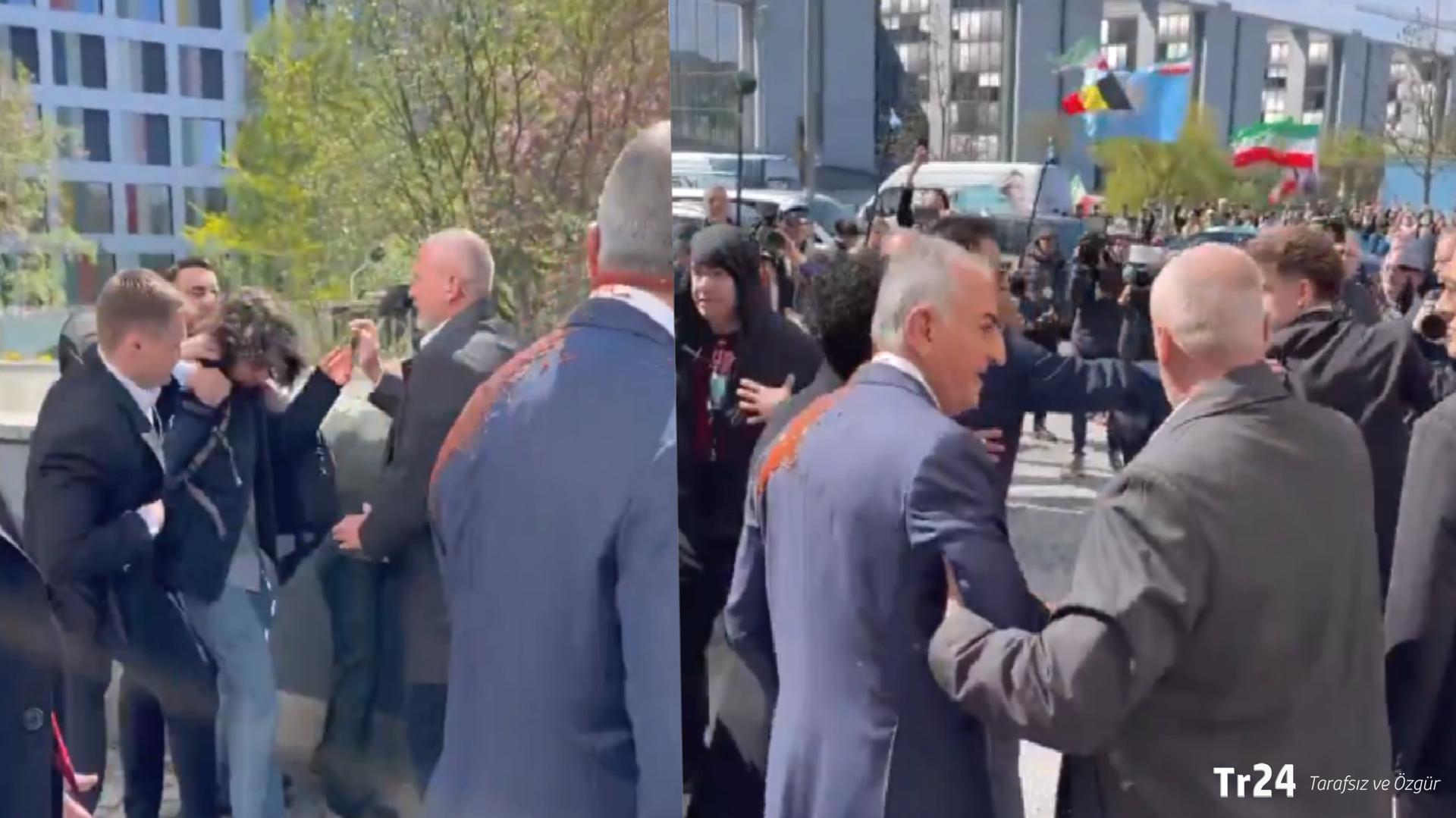 İran’ın devrik Şah’ının oğlu Pehlevi’ye Almanya’da kırmızı sıvı atıldı