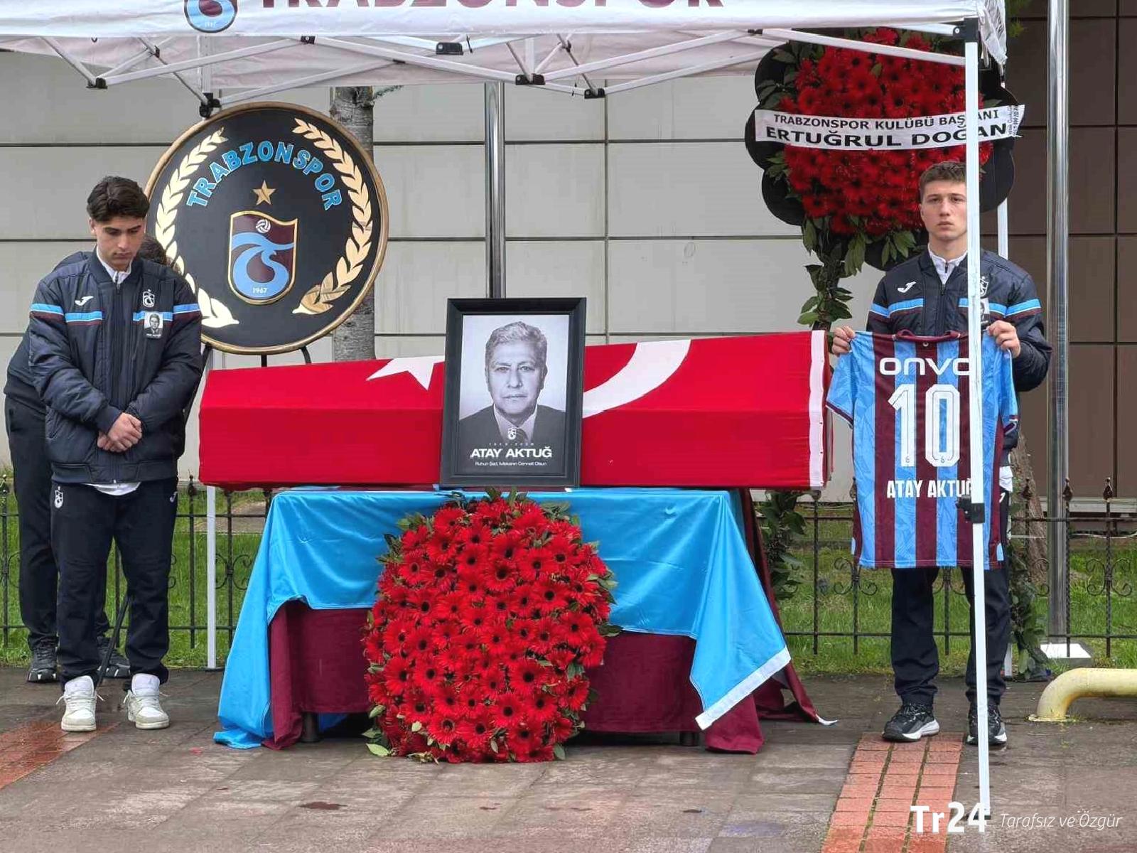 Trabzonspor’da hayatını kaybeden eski başkan Atay Aktuğ için tören düzenlendi
