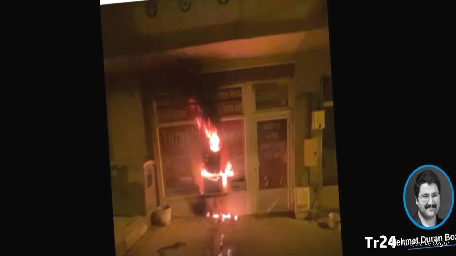 Gazete ofisini ateşe verdi, canlı yayınladı: Cumhurbaşkanı’na sesleniyorum, kaymakamla yolsuzluk yapıyorlar