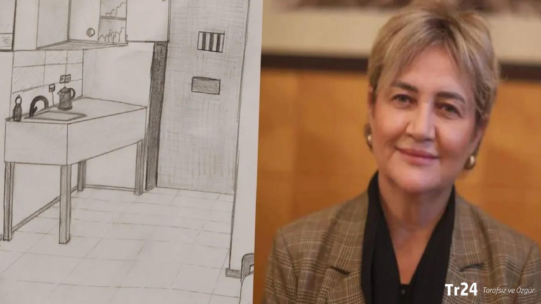 İBB soruşturmasında tutuklanan İpek Elif Atayman hücresini çizdi: Adalet elbet tecelli eder bir gün!
