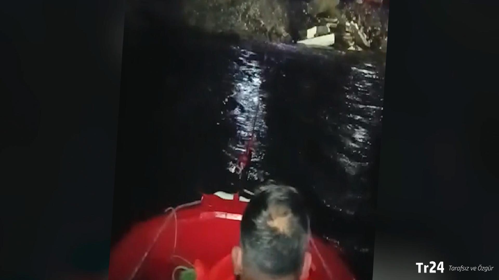 Su seviyesi yükselince derede mahsur kaldılar: 4 kişiyi AFAD kurtardı