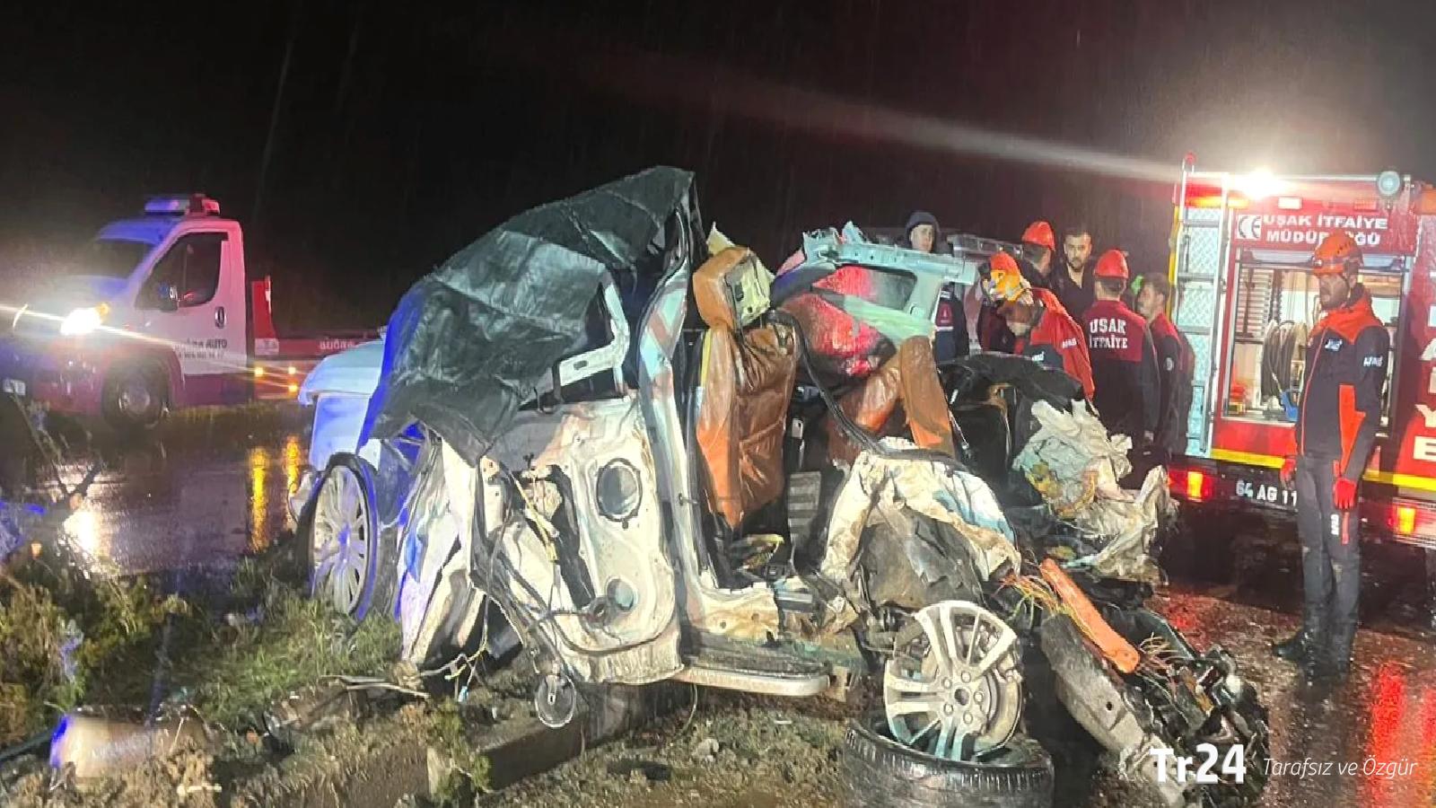 Uşak’ta zincirleme trafik kazasında 4 kişi hayatını kaybetti